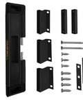 Sliding Door Lock With Double Deadbolt Security For Homes And Rentals, Kid Safe And Easy To Install With 3 Receiver Latches, Perfect For Airbnb And Apartments, Extra Protection And Peace Of Mind lock, components, and screws.