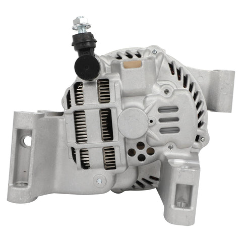 Alternator Replacement For Mazda 3 2.0L 2004-2009 And Mazda 3 2.3L 2004-2009 Plus Mazda 5 2.3L 2006-2007 With 6 Groove Pulley 90A 12V Clockwise Rotation ER Regulator Durable Bearings, side view