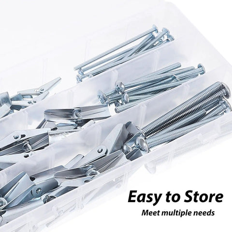 Heavy Duty Drywall Anchor Kit With Toggle Bolts For Hollow Walls Carbon Steel Wall Anchors No Fuss Install Reliable Holds