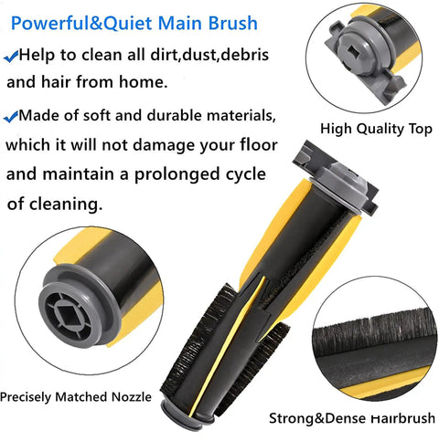 12 Pack Replacement Parts Kit For Robot Vacuum Cleaners That Fits R101AE RV1001AE IQ R101 includes main brush close-up