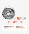 Heavy Duty Galvanized Steel Landscape Edging 50 Ft By 6 In Flexible Metal Border with specs and included gloves shown