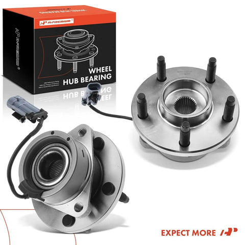 Two Front Wheel Bearing And Hub Assembly With ABS And Five Lug For Chevy HHR 2006 2011 Cobalt 2005 2010 G5 2007 2009