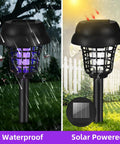 Sun Powered Outdoor Mosquito Zapper For Your Yard Garden And Patio No Outlet Needed Auto On Off With Waterproof Bug Trap