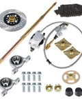 32 Inch Go Kart Rear Axle Assembly Kit With Shaft Hub And Chain Brake 815mm Length Beefed Up Heavy Duty Metal Axles For ATV