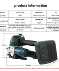 Heavy Duty Portable Electric Strapping Machine Battery Powered Automatic Hot Melt Baler For PP And PET Straps, side view with dimensions.