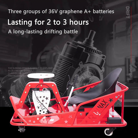 36V Electric Drift Kart For Adults That Feels Like A Pro Ride Drifts Up To 12 MPH Runs About 40 Minutes Per Charge 360 Degree