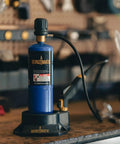 Pro Grade Precision Flame Hand Torch With Adjustable Heat for MAP Pro Propane Fuel on a workbench