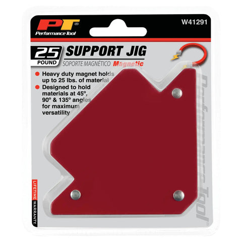 Beefy Heavy Duty Magnetic Welding Holder, Holds Up To 25 Lbs, With 45 Degree, 90 Degree And 135 Degree Angles shown in packaging
