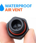 Top Shelf M12 Waterproof Breather Plug With O Ring For Junction Boxes And Outdoor Electrical Enclosures Built Tough To Handle Heavy Rain And Dust Without Breaking A Sweat Pair, held by hand.