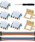 5 Pack PIR Motion Sensor Kit Compatible With HC SR501 For Arduino Raspberry Pi STM32 Includes 2 Durable Cases