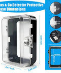 Carbon Monoxide Detector Lock Box With 2 Keys, Protective Enclosure For CO Alarm And Natural Gas Leak Detector dimensions