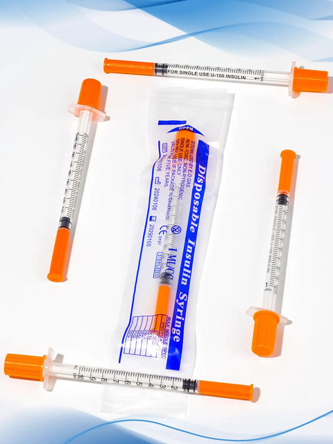 One Milliliter Disposable Lab Syringes With Caps, 31 Gauge By Quarter Inch 6 Mm, Clear Pro Grade Plastic, Individually Sealed