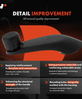 Black window crank handle with details on reinforcement and premium materials, designed for Chevrolet GMC Saturn Oldsmobile Isuzu vehicles.