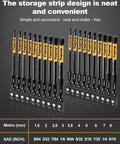 Faqeegi 20-piece 4-inch hex bit set, metric and SAE, S2 steel, 1/4-inch shank, magnetic CNC tips
