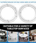 Heavy Duty 11.8 Inch Lazy Susan Hardware Turntable Bearing Aluminum Alloy Swivel Base for dining tables and displays