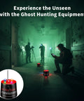 EMF Detector With Temperature Deviation Detection And Five Sensitivity Levels, Radiating Electromagnetic Pod 2.0 For Ghost Hunters And Paranormal Investigations, 360 Degree Antenna For Full Energy Coverage And Fast Real Time Readouts in haunted hallway