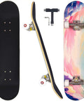 Beginner Friendly 31 Inch Pro Complete Longboard Skateboard For Riders Of All Ages Ocean Color With 7 Layer Canadian Maple Deck Double Kick Concave For Smooth Cruising And Quick Rides