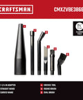 6-Piece Micro-Cleaning Wet Dry Vac Attachment Kit For 1-1/4 Inch Hoses, showing various industrial-grade shop vacuum accessories.