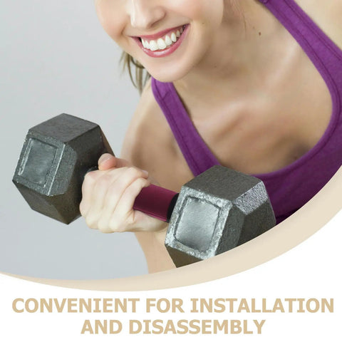 Person using Two Pack Detachable Neoprene Pull Up Bar And Barbell Pad Covers With Anti Slip Grip for Training And Workouts Gym Accessory.