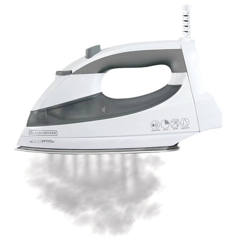 Quickpress Iron With Smart Steam Technology Auto Adjusts Steam By Fabric Setting No Fuss 3 Way Auto Off Nonstick Stainless Steel Soleplate