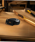 Heavy Duty Sliding Door Track Roller Wheels Four Pack Glides Smooth With Zero Drag Barn Door Hardware on wooden workbench.