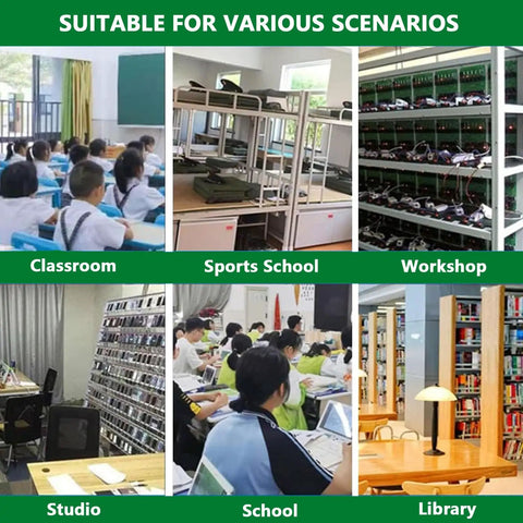 Hassle Free Phone Charging Locker And Tech Organization Hub For 40 To 60 Gadgets in various environments like classroom and library.