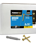 Box of Premium Exterior Wood Deck Screws 8 x 1 and 3 Quarter Inch Bronze All Purpose Outdoor Decking Screws With T 25 Bit
