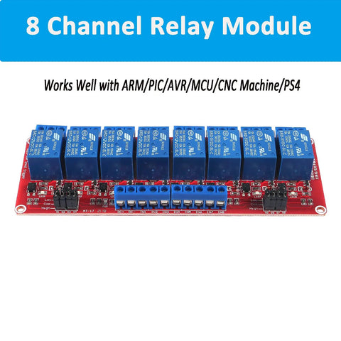 8 Channel 24V Relay Module With Opto Isolation, High Or Low Level Trigger, DIY Friendly Relay Board For Home Automation, 10A Contact Rating