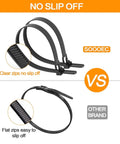 Comparison of 100 Pack Reusable Zip Ties 12 Inch Heavy Duty Outdoor UV Resistant Releasable Black Cable Ties with other brand