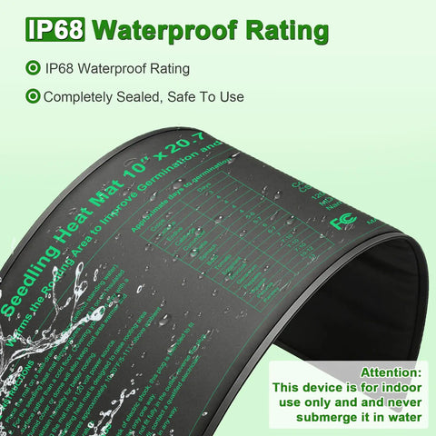 Waterproof Seedling Heat Mat 10x20.75 Inches Four Pack Durable Plant Heat Mats For Germination Indoor Gardening And Greenhouse Use UL And MET Certified Keeps Soils Warm And Boosts Sprouting