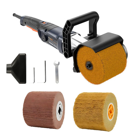 Powerful 1300W Burnishing Polishing Machine With 6 Speed Variable 3200 RPM Motor Handheld Stainless Steel Polisher with 3 wheels