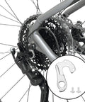 Rear bicycle wheel with focus on Derailleur Hanger Replacement For Trek Specialized Giant Cannondale Bianchi Fuji Diamondback Raleigh Kona Marin And More For Mountain Bikes And Road Bicycles To Restore Precise Shifting And Smooth Performance.