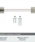 Satin Nickel Exceed Transitional Cabinet Pull Five And One Sixteenth Inch Center To Center With Six Inch Overall Length Ideal For Cabinets Drawers And Furniture 1 Pack shown with included screws.