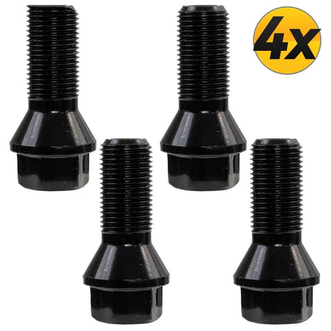 Premium Lug Wheel Studs Kit For BMW I3 I8 X1 X2 X3 X4 X5 X6 Z4 M3 M4 M6 E70 E71 M235I Heavy Duty Car Wheel Bolts And Nuts Accessories With OEM 36136774896, black steel 4x studs