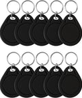 10 Pack M1 Classic 1K Key Fobs Proximity RFID Cards NFC Tags ISO14443A 13 56 MHz Black For Easy Entry Access Control System UID Unchangeable