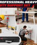 Cabinet Jacks And Your Go To Heavy Duty Third Hand Tools With Adjustable Poles From 18.5 To 29.5 Inches Set Of 4 in use