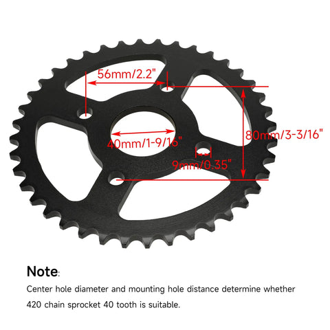 40T Sprocket 420 Chain Kit For Coleman And Predator Mini Bikes Includes 42 And 90 Link Chains Rear Chain Replacement For CT200U