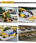 Street Tough Pro Grade Battery Powered Vacuum Glass Lifter Featuring Bulletproof Suction Cups, demonstrating multiple working angles.