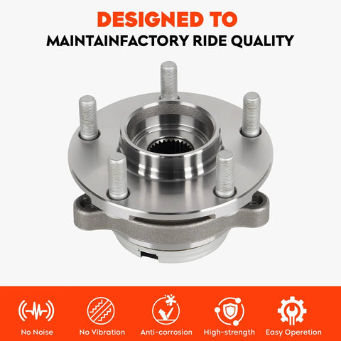 Front Wheel Bearing Hub Assembly For 2007 2012 Nissan Altima 2.5L With 5 Lug 4 Wheel ABS Replacement 513294 1 Piece
