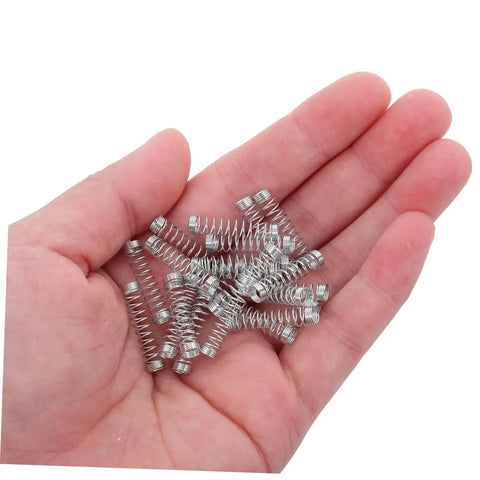 Cool Gadpiparty 50 Pack Stainless Steel Compression Springs For Ballpoint Pen Refills And Gel Pens Mini Mechanical Click Return Coils Perfect Home School Diy Stationery Compact Replacement Kit in hand