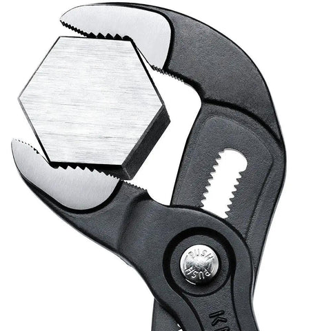 Cobra Water Pump Pliers 125 mm Adjustable Self Locking With Hardened Teeth At 61 HRC gripping hex nut