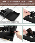 Electric Portafilter Cleaner And Espresso Grounds Collection Tray For 58mm Machines features removable components for easy cleaning.