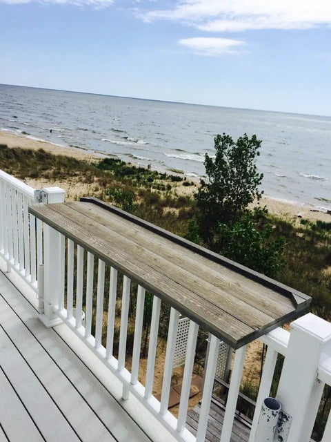 Railing Table Hardware Kit That Installs Easy And Attaches To Most Railings With Vertical Balusters Create Extra Patio Table Space For Entertaining Your Outdoor Hangouts Includes H Frames Elbows And Plates Table Not Included