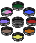 10 Pack 1.25 Inch Telescope Eyepiece Filter Set With Dope Planetary Color Filters Variable Polarizing UHC Lunar And Starglow