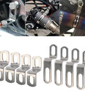 Stainless Steel Motorcycle Exhaust Pipe Mounting Bracket For Secure Install And Enhanced Stability, shown on exhaust