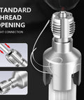 Close-up of Dual Function PVC Pipe Threader Kit for internal and external threading on PVC pipes with drill compatibility.
