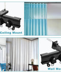 All-In-One Bendable Ceiling Curtain Track System With 12Ft Flexible Sliding Rails for ceiling and wall mount, shown in use.