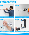 Installation steps for Horizontal Fishing Rod Holder Rack For Garage And Home Walls Or Ceilings Aviation Aluminum Pole Rack