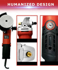 Powerful 860W 110V Wet Polisher Grinder With Variable Speed Control shown with textured pads and ergonomic design details.