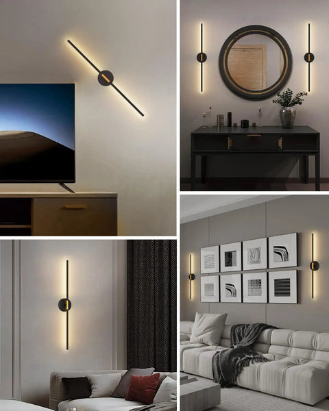 Rechargeable Battery Operated Wall Sconces Set Of 2 With Remote, 360 Degree Rotatable, 3000K Dimmable Magnetic Mount Wall Lights, 28.3 Inch Long